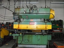 60 Ton, Chicago Dreis & Krump, mechanical press brake, 76" between housing, inline sliding roller bed