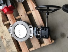 8" AT Controls #POWERSEAL, Sanitary Butterfly Valve, 316 Stainless Steel,