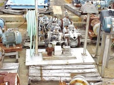 Liquiflo #316, 1" x 1" Horizontal Pump, Custom Stainless Steel Base, air driven by Gast