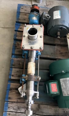Moyno #SSQ 2FGJ3, Sanitary Pump, 8" x 4" inlet, 1.5" tri-clamp outlet, Stainless Steel