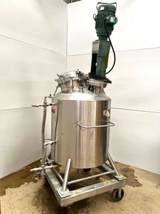 100 gallon Cherry Burrell Reactor, Stainless Steel, 60/FV PSI @ 300°F, 115 PSI @ 300°F jacket