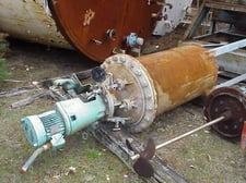 100 gallon Pottstown Metal Weld, Carbon Steel Reactor, 24" Dia. x 4' T/T, 50/FV PSI @ 350&deg;F, 150 PSI @