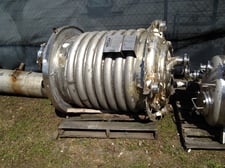 200 gallon Tolan, Vertical, 316L Stainless Steel Reactor, 36" OD x 41" T/T, 90 PSI/FV @ 400°F, 150 PSI/FV
