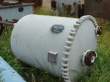 100 gallon Pfaudler, Carbon Steel Glass Lined Vessel, 25 PSIG @ 650 deg.F, 24" ID x 4' L, 8' 9 OAH, Vertical