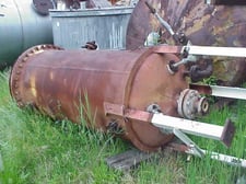 340 gallon 110 psi/FV, 36" diameter x 78" L, Continental, Carbon Steel Pressure Vessel/reactor, Bolt on dish