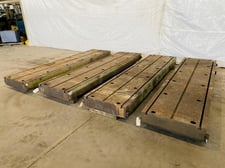 130" x 31" x 8" T-slotted floor plates, 24" & 5-1/2" t-slot spacin