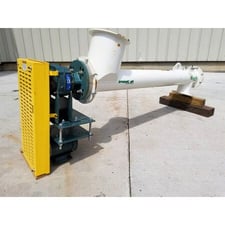6" diameter x 4.7' long, Dynamic Air #495-946, surplus Accu-flo screw feeder, Carbon Steel, 1/2 pitch, 6"