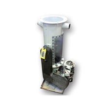 10" Semco Inc., Rotary Valve, w/ Dual Shaft Agitated Hopper