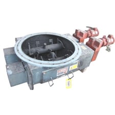 Acrison #BD2.5, Bin Discharger, Carbon Steel, 29.5" I.D. inlet, 3/4" threaded holes on 33.5" B.C., 12"