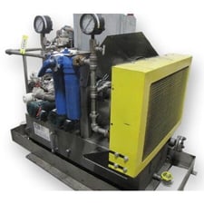 Pre-engineered lubrication lube oil system cooler, 16 GPM, 54 gallon Stainless Steel reservoir, 2006