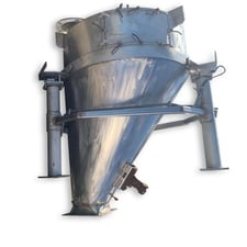 35 cu.ft. Stainless Steel Bulk Weigh / Scale Hopper, 48" diameter bin x 17" straight side, 12" squaring outlet