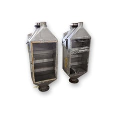 Stainless Steel Polymer Air Wash Unit, (2) 4" Connections, (1) 6" Connection