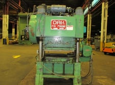 60 Ton, Oak #FP-2-42, High Speed Fin Press, 1-1/2" stroke, 16" shut height, 42" x 34" bed, 3" adjustment, 400