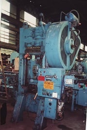 100 Ton, Warco #SC1-100-20-20H, Straight Side Single Crank Press, 1-1/2" stroke, 12" shut height, 20" x 22"