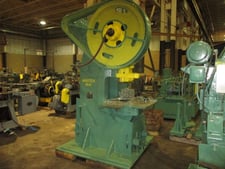 60 Ton, Minster #6, OBI Flywheel Press, 5" stroke, 3" slide, air clutch