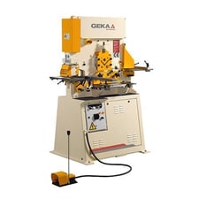 3" x 3" x 5/16" Geka #Bendicrop-50, hydraulic ironworker with built-in bending system, 55 ton, new