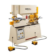 5" x 5" x 3/8" Geka #Bendicrop-60, hydraulic ironworker with integrated bending station, 67 ton, new