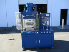 60 Ton, Yamada #8000-DSE, hydraulic 4-post heated platten transfer press