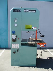 24" x 12" Kysor Johnson #KVH-24, vertical band saw, 26-3/8" x 26-3/8" table, 50-4250 FPM, 1/8"-1" x 148" blade