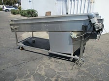 Stainless Steel Washdown Conveyor W/ Plastic Belt and Heater, Plastic Belt damaged and may need to be replaced