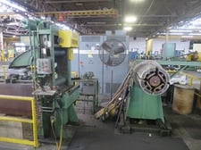 18" x 2-7/8" Ruesch #146, Double Loop Precision Ring Type Slitting Line, 1000 FPM, R-L, 1979