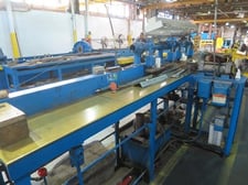 Custom Hydraulic Straightener, 2-3/4" H x 10" width, 12' table length, hydraulic hold down, 4 vertical dies