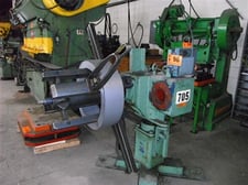 3000 lb. Hydraulic Uncoiler, 48" outside dimensions, 36" width, 20" ID, swivel base, 4 keepers, electric drag
