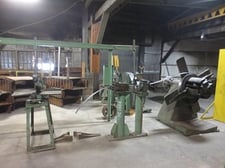 7000 lb. Tishken #HXR-12-REEL, Coil Reel, 15" width, 65" outside dimensions, 20" ID, Manual ID expansion