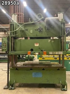 100 Ton, Heim #S100-30-80, straight side double crank press, 6" stroke, 18" Shut Height, air clutch & brake