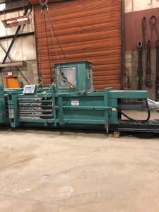 Maren #203-103S, horizontal hydraulic automatic baler, automatic wire tying, 50 HP, 1999