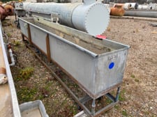 17" width x 19" D x 12' L Stainless Steel water trough, no pumps