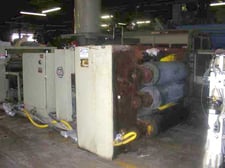 Sheet Take-off Unit, Marshall & Williams, (3) 54" face rolls mounted in vertical arrangement