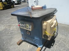 1/ 8" x 8" x 8" Amada #CSW-220, hydraulic dual head corner notcher & coper