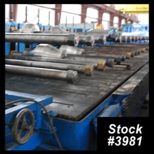 18 Stand, B & K, rollformer, 3-1/4" roll shaft diameter, 52" roll space, 12" vertical adj.