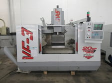 Haas #VF-3, vertical machining center, 20 station carousel tool changer, 7500 RPM, Cat 40, coolant system