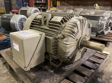 50 HP 900 RPM General Electric, Frame 404T, TEFC BB, new surplus, 460 Volts