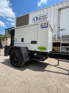 20 KW Daewoo Doosan #G25, trailer mounted, sound attenuated enclosure, Tier 4i, 120/240/208/277/480 Volts