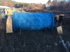 4' x 8' Ball mill, drum, inlet & outlet covers, pinion gear, bearings, cover guard