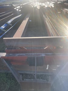 2 Ton, Harrington, Gantry Bridge Crane Free Standing, 40' 6" I-Beam, With (1) 2 Ton Harrington Hoists