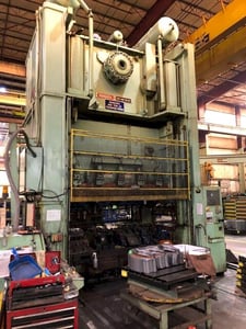 800 Ton, Niagara #SE2-800-120-60, straight side double crank press, 24" stroke, 47" Shut Height, air clutch &