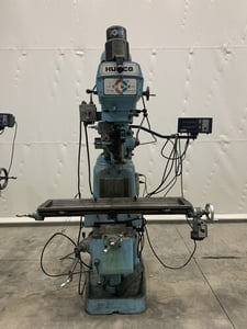 Hurco #SM-1, vertical knee mill, 12" x48" table, 3 HP, Fagor 3-Axis digital read out, power draw bar, #15655
