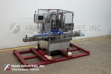 SureKap #SK6000-BF6, automatic, inline, Stainless Steel, 3 station, 6 spindle roll over conveyor capper