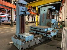 6" Giddings & Lewis #65-H6-T, horizontal boring mill, 60" x 72" T-slotted table, #7 Morse taper, 48" vertical