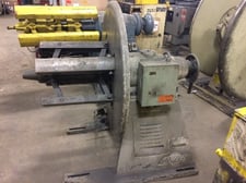 2500 Lb. Littell #25-18, Motorized Coil Reel Uncoiler, 18" Coil Width, 15" - 20" Expansion Range, 48" Coil