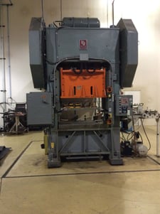150 Ton, L & J #PM2, 11" stroke, 22" Shut Height, 48" x 36", 30 SPM, reconditioned 2003