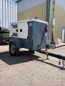 40 KW Atlas Copco #QAS45, trailer mounted, sound atternuated enclosure, Tier 3, 120/240/208/277/480V., 6438