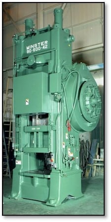 1200 Ton, Minster #90-1200, 6" Stroke, Knuckle Press, Reman