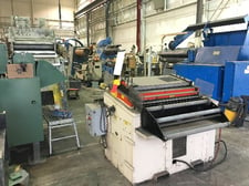 136" x .06" Press Room Equipment #PM-36, Powered Coil Straightener, 7-roll straigthener, entry/exit pinch