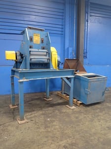 15" x 18" Mitts & Merrill #13-CSD, Granulator, Mitts & Merril Hog Mill, Jacketed Chamber, Belt Driven With