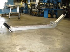5.5" wide x 7.75' long, rubber belt, raised cleats on 4" centers, full support, aluminum construction
